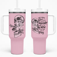 The Good Girl In Me Got Tired Skull Tumbler With Handle - Wonder Print Shop