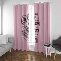 The Good Girl In Me Got Tired Skull Window Curtain - Wonder Print Shop