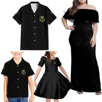 Your Demons Hide Under Your Bed Skull Halloween Family Matching Off Shoulder Maxi Dress and Hawaiian Shirt - Wonder Print Shop