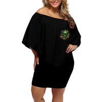 Your Demons Hide Under Your Bed Skull Halloween Family Matching Off Shoulder Short Dress and Hawaiian Shirt - Wonder Print Shop