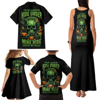 Your Demons Hide Under Your Bed Skull Halloween Family Matching Tank Maxi Dress and Hawaiian Shirt - Wonder Print Shop