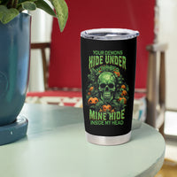 Your Demons Hide Under Your Bed Skull Halloween Tumbler Cup - Wonder Print Shop