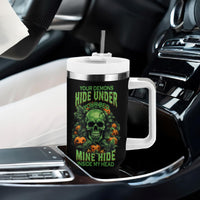 Your Demons Hide Under Your Bed Skull Halloween Tumbler With Handle - Wonder Print Shop