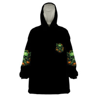 Your Demons Hide Under Your Bed Skull Halloween Wearable Blanket Hoodie - Wonder Print Shop