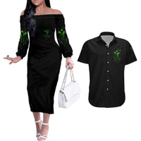 You My Friend Should Have Been Swallowed Halloween Couples Matching Off The Shoulder Long Sleeve Dress and Hawaiian Shirt - Wonder Print Shop