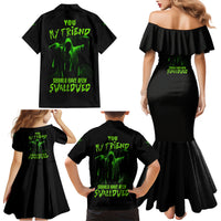 You My Friend Should Have Been Swallowed Halloween Family Matching Mermaid Dress and Hawaiian Shirt - Wonder Print Shop