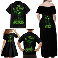 You My Friend Should Have Been Swallowed Halloween Family Matching Off Shoulder Maxi Dress and Hawaiian Shirt - Wonder Print Shop