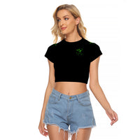 You My Friend Should Have Been Swallowed Halloween Raglan Cropped T Shirt - Wonder Print Shop