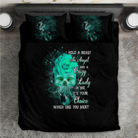 I Hold A Beast An Angel Crazy Lady In Me Bedding Set - Wonder Print Shop