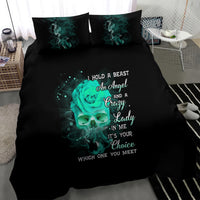 I Hold A Beast An Angel Crazy Lady In Me Bedding Set - Wonder Print Shop