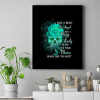 I Hold A Beast An Angel Crazy Lady In Me Canvas Wall Art - Wonder Print Shop