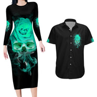 I Hold A Beast An Angel Crazy Lady In Me Couples Matching Long Sleeve Bodycon Dress and Hawaiian Shirt - Wonder Print Shop