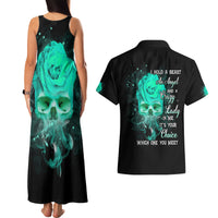 I Hold A Beast An Angel Crazy Lady In Me Couples Matching Tank Maxi Dress and Hawaiian Shirt - Wonder Print Shop