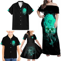 I Hold A Beast An Angel Crazy Lady In Me Family Matching Off Shoulder Maxi Dress and Hawaiian Shirt - Wonder Print Shop