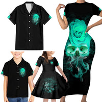 I Hold A Beast An Angel Crazy Lady In Me Family Matching Short Sleeve Bodycon Dress and Hawaiian Shirt - Wonder Print Shop