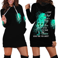 I Hold A Beast An Angel Crazy Lady In Me Hoodie Dress - Wonder Print Shop