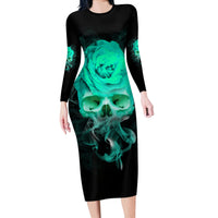 I Hold A Beast An Angel Crazy Lady In Me Long Sleeve Bodycon Dress - Wonder Print Shop