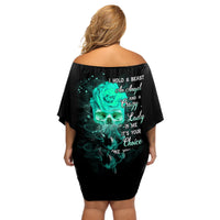 I Hold A Beast An Angel Crazy Lady In Me Off Shoulder Short Dress - Wonder Print Shop