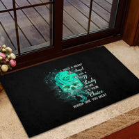 I Hold A Beast An Angel Crazy Lady In Me Rubber Doormat - Wonder Print Shop