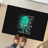 I Hold A Beast An Angel Crazy Lady In Me Rubber Doormat - Wonder Print Shop