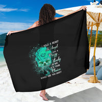 I Hold A Beast An Angel Crazy Lady In Me Sarong - Wonder Print Shop