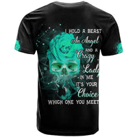 I Hold A Beast An Angel Crazy Lady In Me T Shirt - Wonder Print Shop