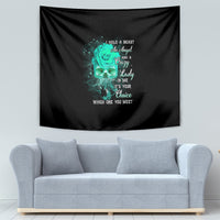 I Hold A Beast An Angel Crazy Lady In Me Tapestry - Wonder Print Shop