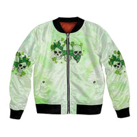 Stuck Between Idk Idc And Idgaf Rose Skull Patrick's Day Bomber Jacket - Wonder Print Shop