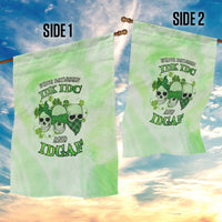 Stuck Between Idk Idc And Idgaf Rose Skull Patrick's Day Garden Flag - Wonder Print Shop