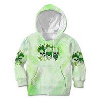 Stuck Between Idk Idc And Idgaf Rose Skull Patrick's Day Kid Hoodie - Wonder Print Shop