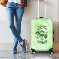 Stuck Between Idk Idc And Idgaf Rose Skull Patrick's Day Luggage Cover - Wonder Print Shop