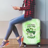 Stuck Between Idk Idc And Idgaf Rose Skull Patrick's Day Luggage Cover - Wonder Print Shop