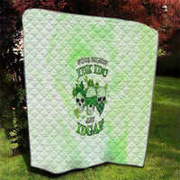 Stuck Between Idk Idc And Idgaf Rose Skull Patrick's Day Quilt - Wonder Print Shop