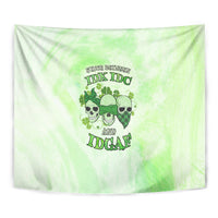 Stuck Between Idk Idc And Idgaf Rose Skull Patrick's Day Tapestry - Wonder Print Shop