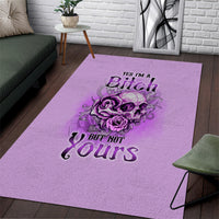 Yes I'm A B But Not Yours Purple Area Rug - Wonder Print Shop