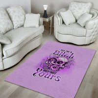 Yes I'm A B But Not Yours Purple Area Rug - Wonder Print Shop