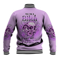 Yes I'm A B But Not Yours Purple Baseball Jacket - Wonder Print Shop