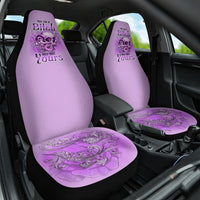 Yes I'm A B But Not Yours Purple Car Seat Cover - Wonder Print Shop