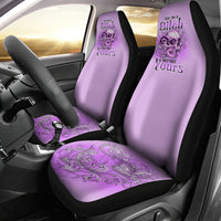Yes I'm A B But Not Yours Purple Car Seat Cover - Wonder Print Shop