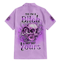 Yes I'm A B But Not Yours Purple Family Matching Mermaid Dress and Hawaiian Shirt - Wonder Print Shop