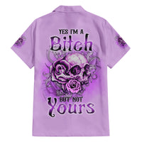Yes I'm A B But Not Yours Purple Family Matching Tank Maxi Dress and Hawaiian Shirt - Wonder Print Shop