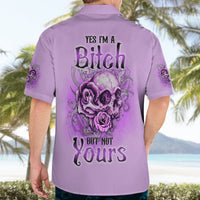 Yes I'm A B But Not Yours Purple Hawaiian Shirt - Wonder Print Shop