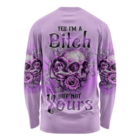 Yes I'm A B But Not Yours Purple Long Sleeve Shirt - Wonder Print Shop