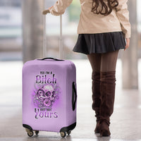 Yes I'm A B But Not Yours Purple Luggage Cover - Wonder Print Shop