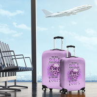 Yes I'm A B But Not Yours Purple Luggage Cover - Wonder Print Shop