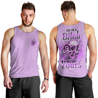 Yes I'm A B But Not Yours Purple Men Tank Top - Wonder Print Shop
