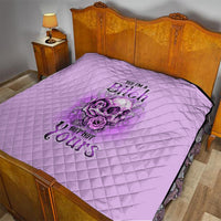 Yes I'm A B But Not Yours Purple Quilt - Wonder Print Shop