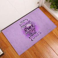 Yes I'm A B But Not Yours Purple Rubber Doormat - Wonder Print Shop