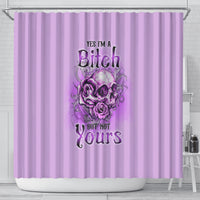 yes-im-a-b-but-not-yours-purple-shower-curtain