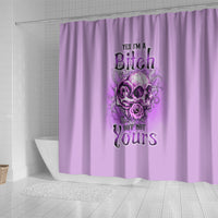 yes-im-a-b-but-not-yours-purple-shower-curtain